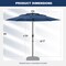 Costway 10 ft 3-tier Vented Patio Umbrella Large Market Table Umbrella Outdoor Sun Shade Brown/Turquoise/Navy/Beige/Gray/Red/Black